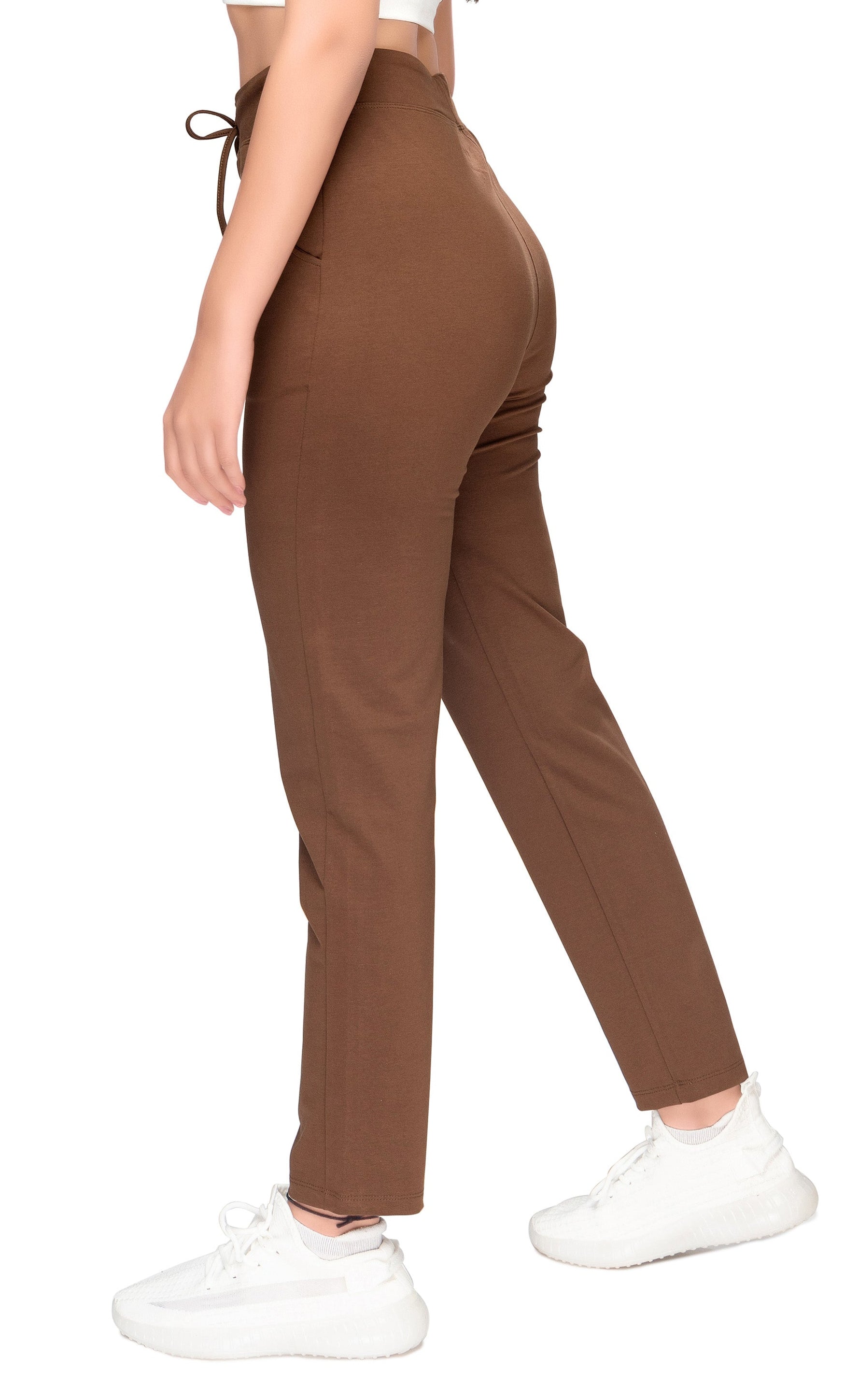 Casual Track Pants Brown STY-20-B