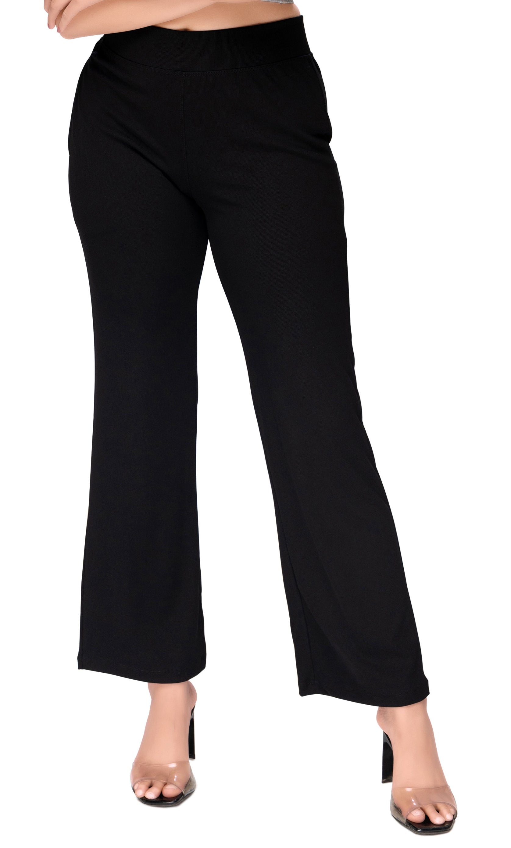 Wide-Leg Comfort Pants Black STY-18-B